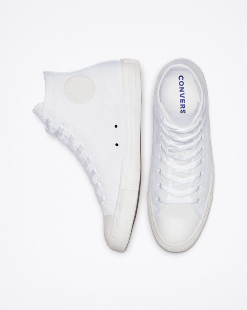 Tenis Converse Chuck Taylor All Star Classicos Cano Alto Feminino Branco | PT Q00P37T